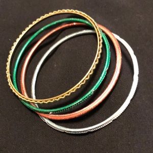 Bracelets and earrings